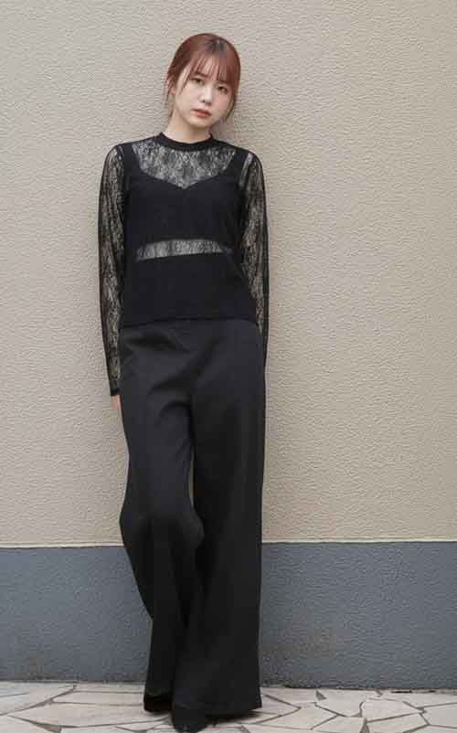 #VERSEAU　シアープルオーバーとニットビスチェのセット