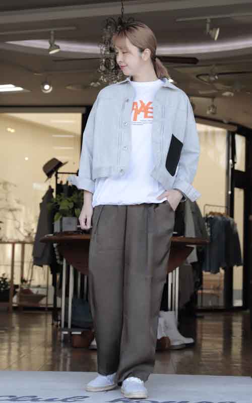 #WYTE　夏GジャンとビッグロゴTeeとカーゴパンツとスニーカー