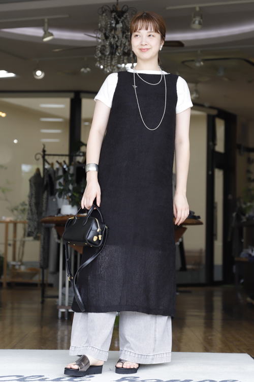 #好服美人　20250823　シャギーとシアーのストライプワンピース