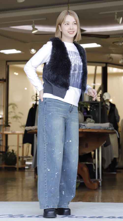 人気のファーコンビニットベストが再入荷です