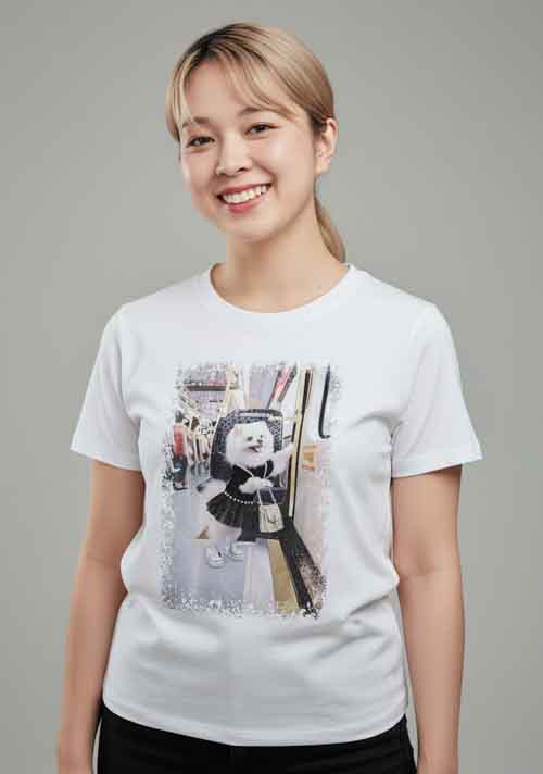 ITALYから可愛いワンちゃんプリントT ポメラニアン旅に出る