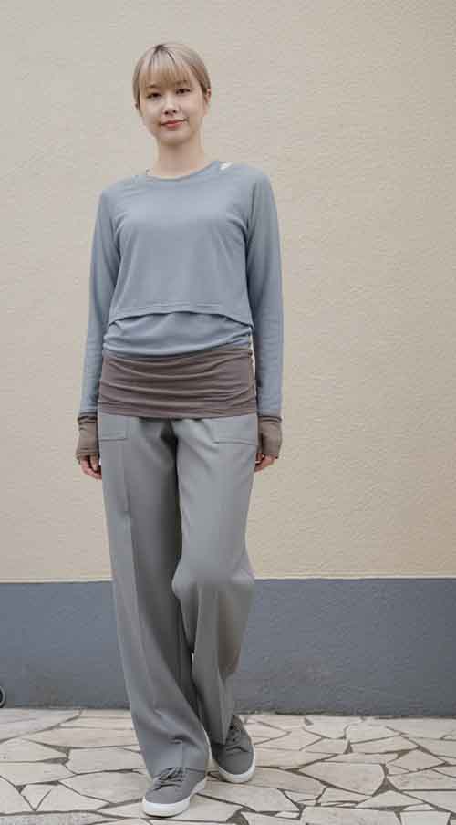 #ruxe　ロングタンクトップとショートプルオーバーのセット