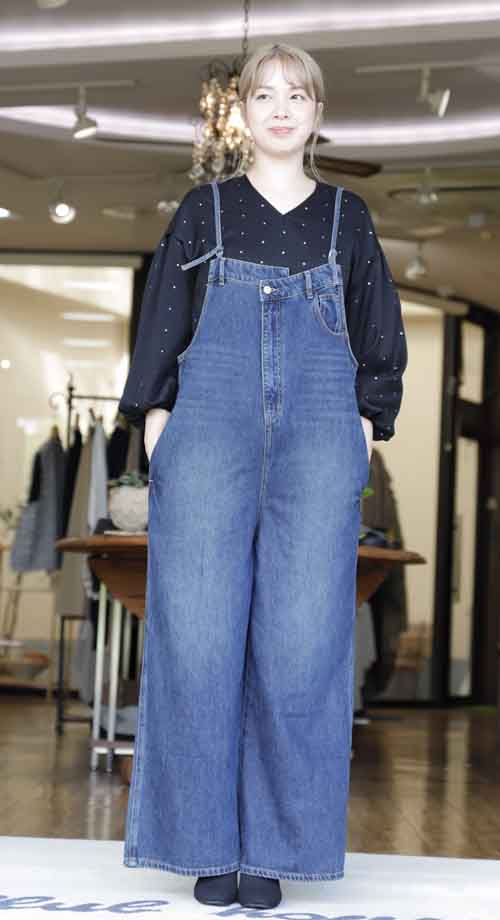 #好服美人　20250920　ドットのブラウスとデニムのサロペット