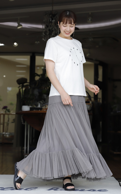 #好服美人　062425　夏Teeと風感じるロングフレアースカート　