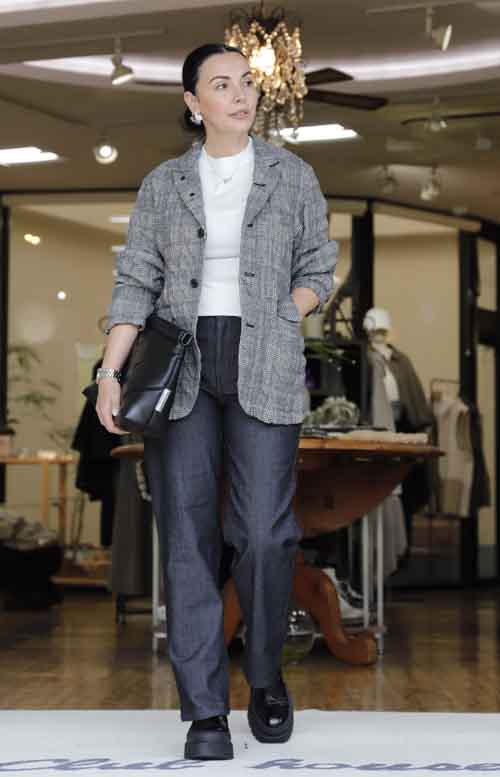 クシュクシュ加工のテーラードジャケット　#WYTEから