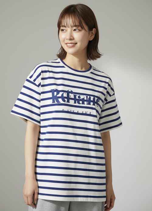 細見えボーダーの夏Teeや