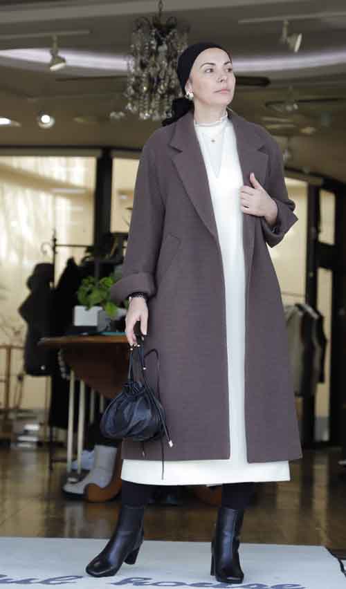 ちょっとおめかしお出かけに　バスケット織りウールコート