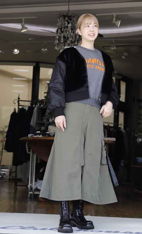 #RISLEY　エコファーコンビのMA1デザインブルゾン