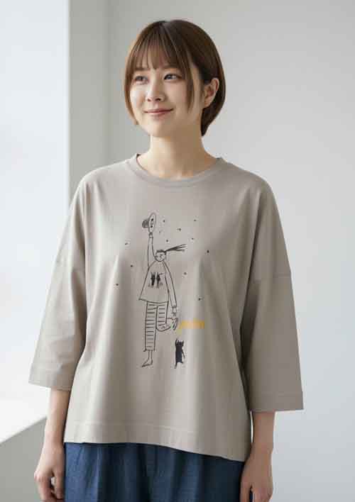 遊び心いっぱいのミーテファブリカのイラストプリントTee入荷