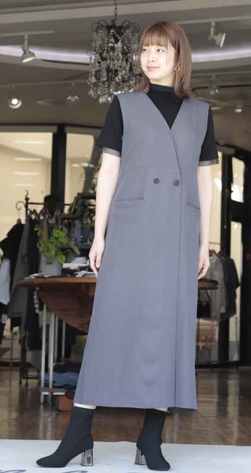 オールインワン風のワンピース　３カラー