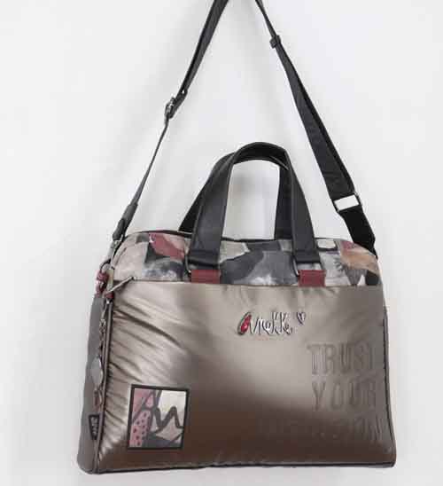 レタープリントの2wayバッグ　#anekke