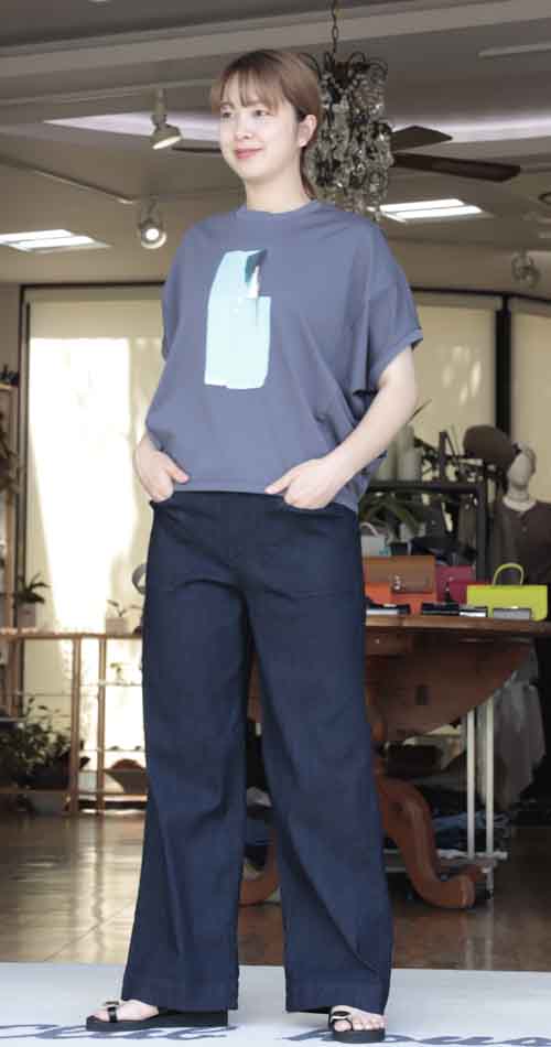 #PEARL BUTTONからラバープリントTee　接触冷感ベイカーパンツと