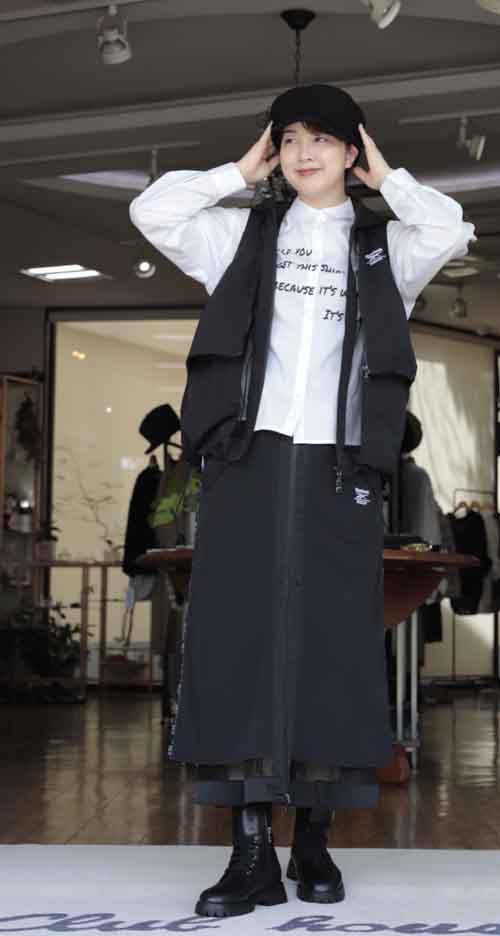 #RISLEY　パーカベストとリバーシブルスカートのセットアップ