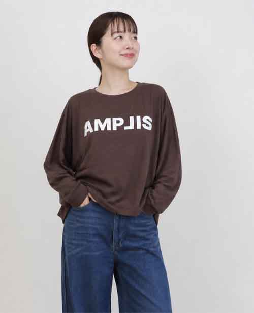 新着です！柔らかいトロミあるドルマンスリーブの長袖Ｔシャツ