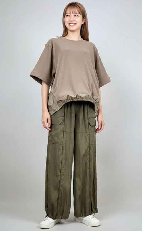 ふっくらシルエットのゆる半袖Tee