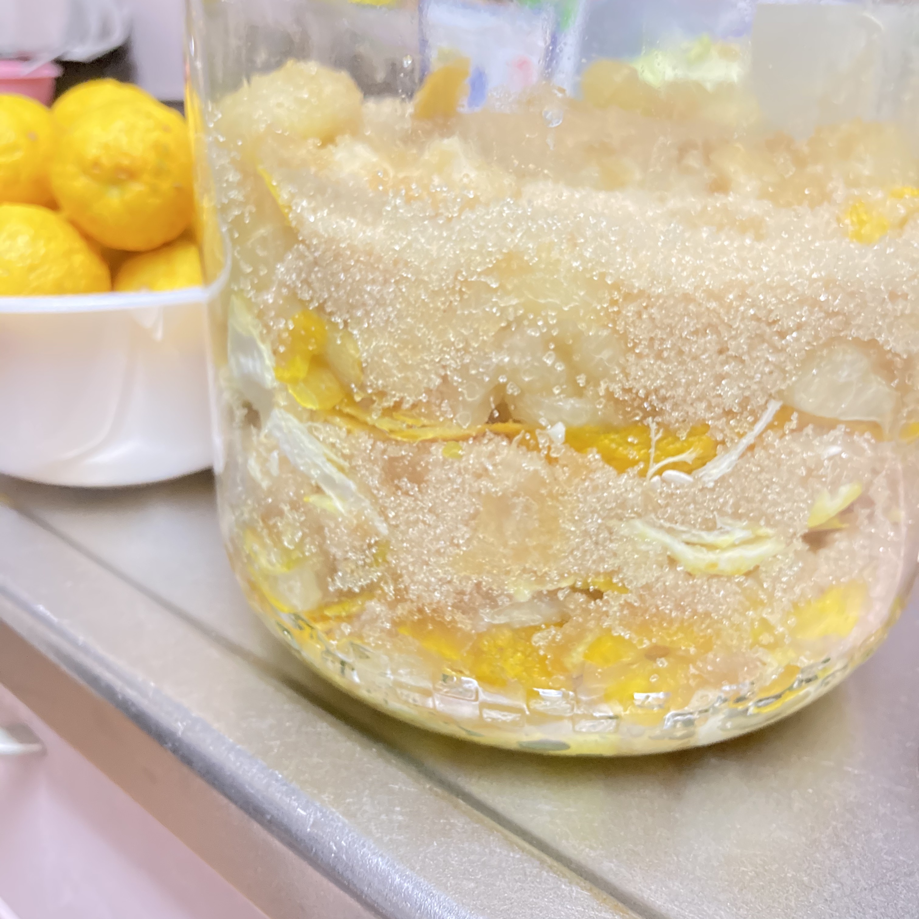 柚子ユズ漬け漬け《良い仕事をする隠し材料達🙌噂は本当だったようで数週間後が楽しみで仕方ない🙌》