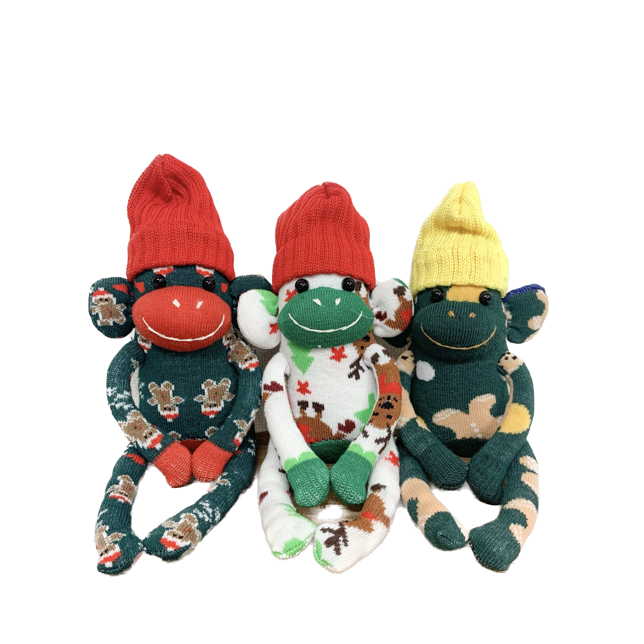 クリスマス柄のソックモンキー増殖中です🐒🎄