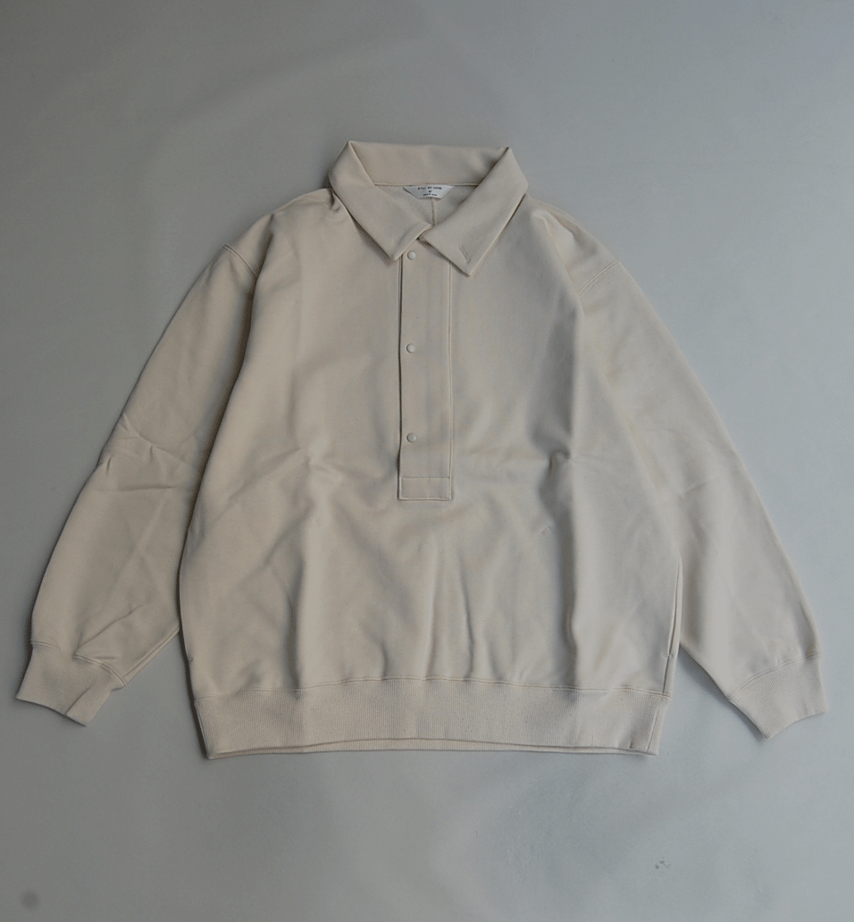 STILL BY HAND  CS01244 コットン襟付きプルオーバースウェット