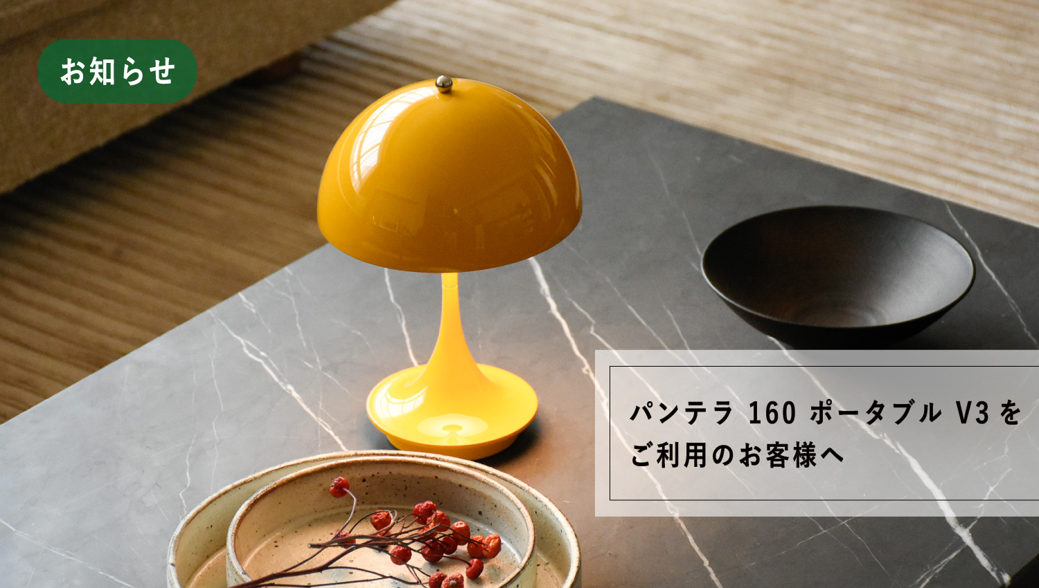 【お知らせ】パンテラ 160 ポータブル V3をご利用のお客様へ