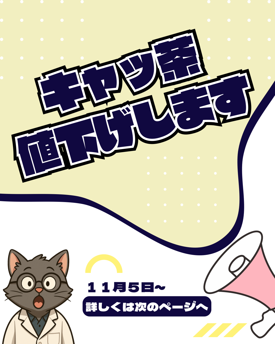 キャッ茶 値下げします!