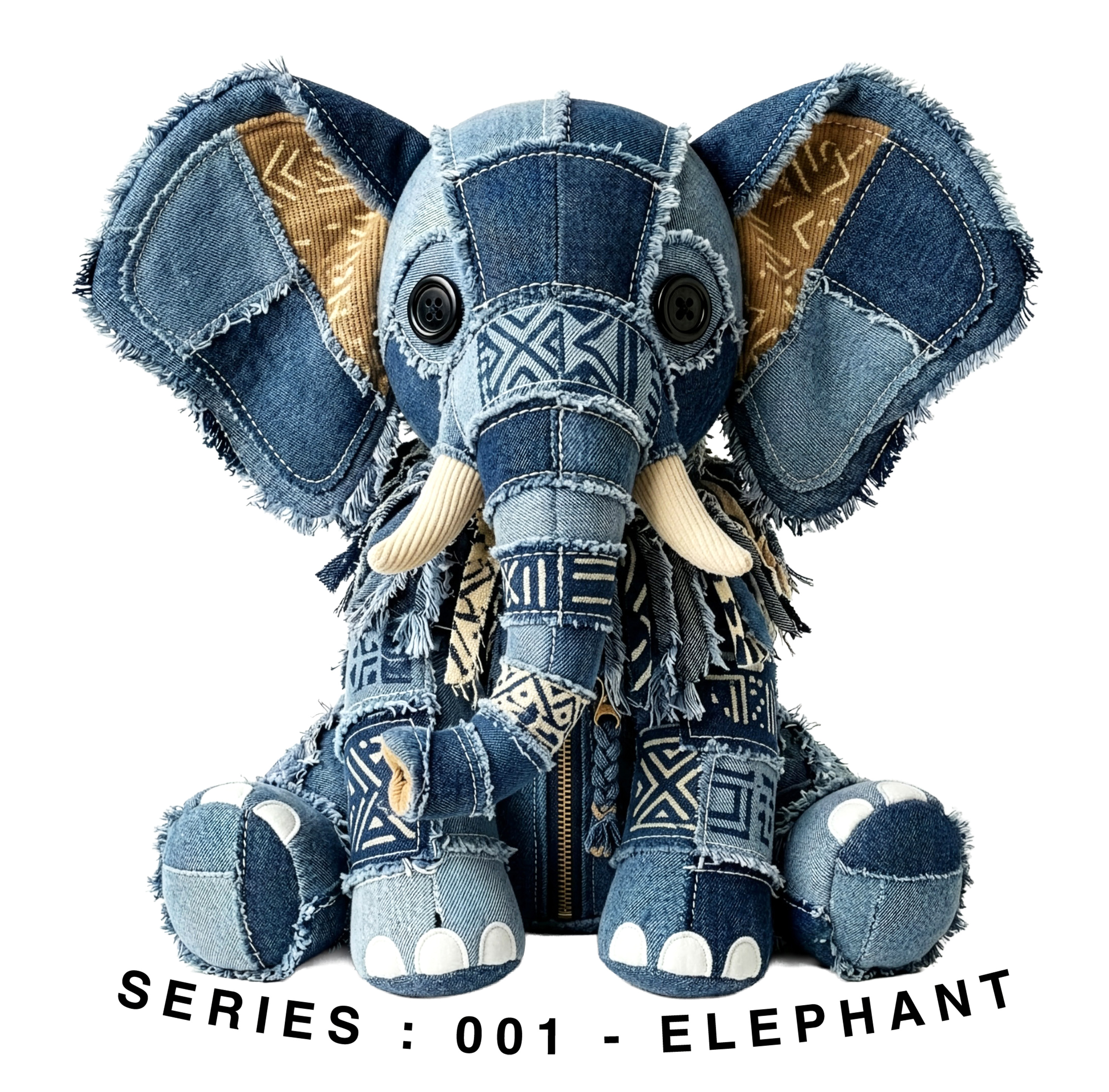 「INDIGO FRIENDS」最初の仲間、ゾウのTシャツが完成しました🧵🐘