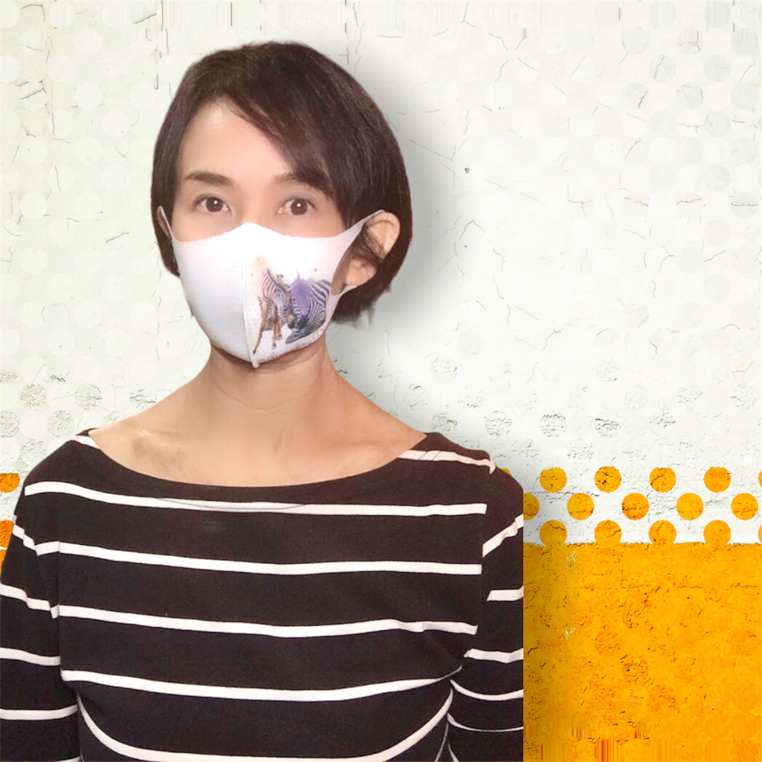 【日本製】 TAKUMIBA 洗える 超伸縮 4ガード フィット 立体 マスク シマウマ