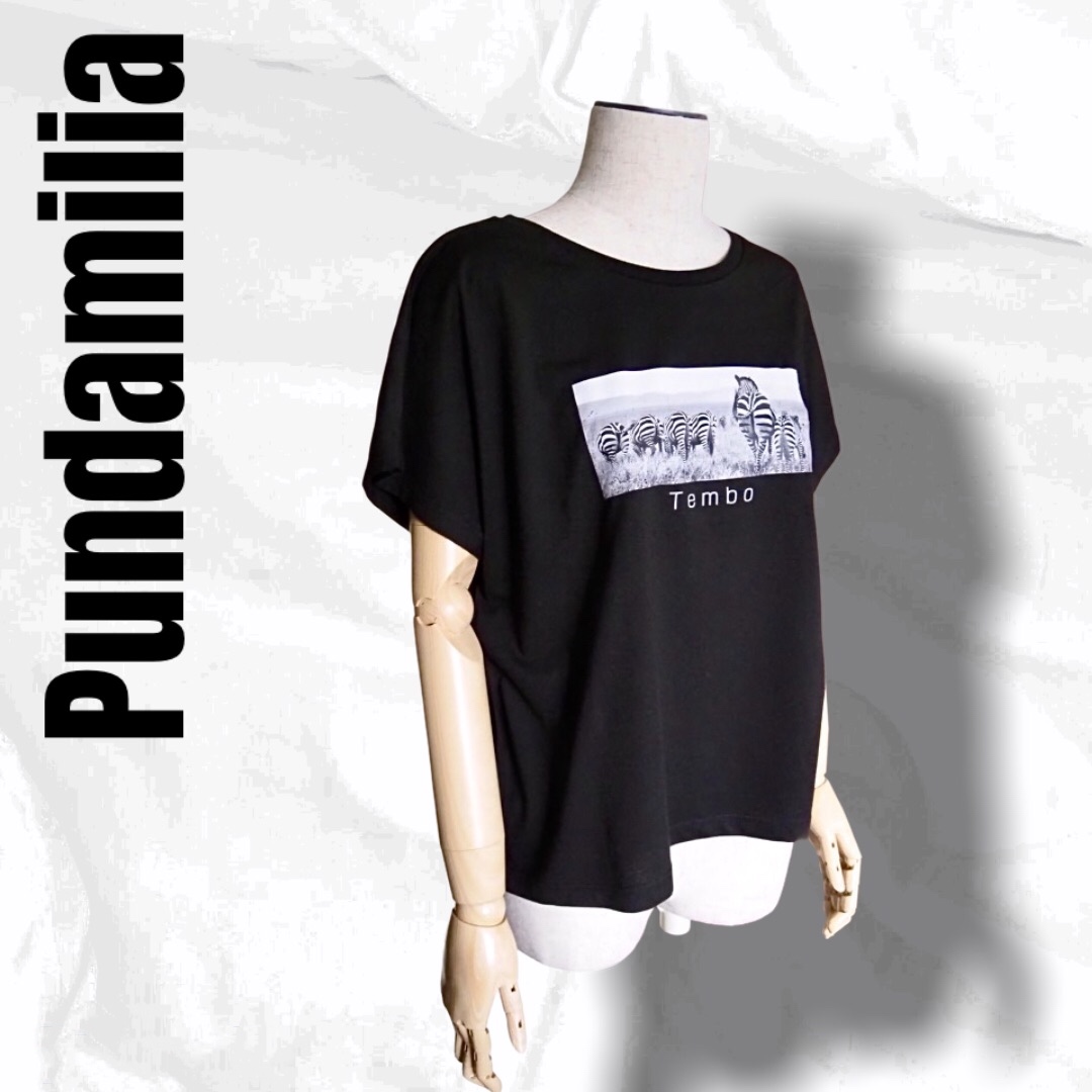 TRUSS ドルマンTシャツ（レディース）ディープブラック シマウマ