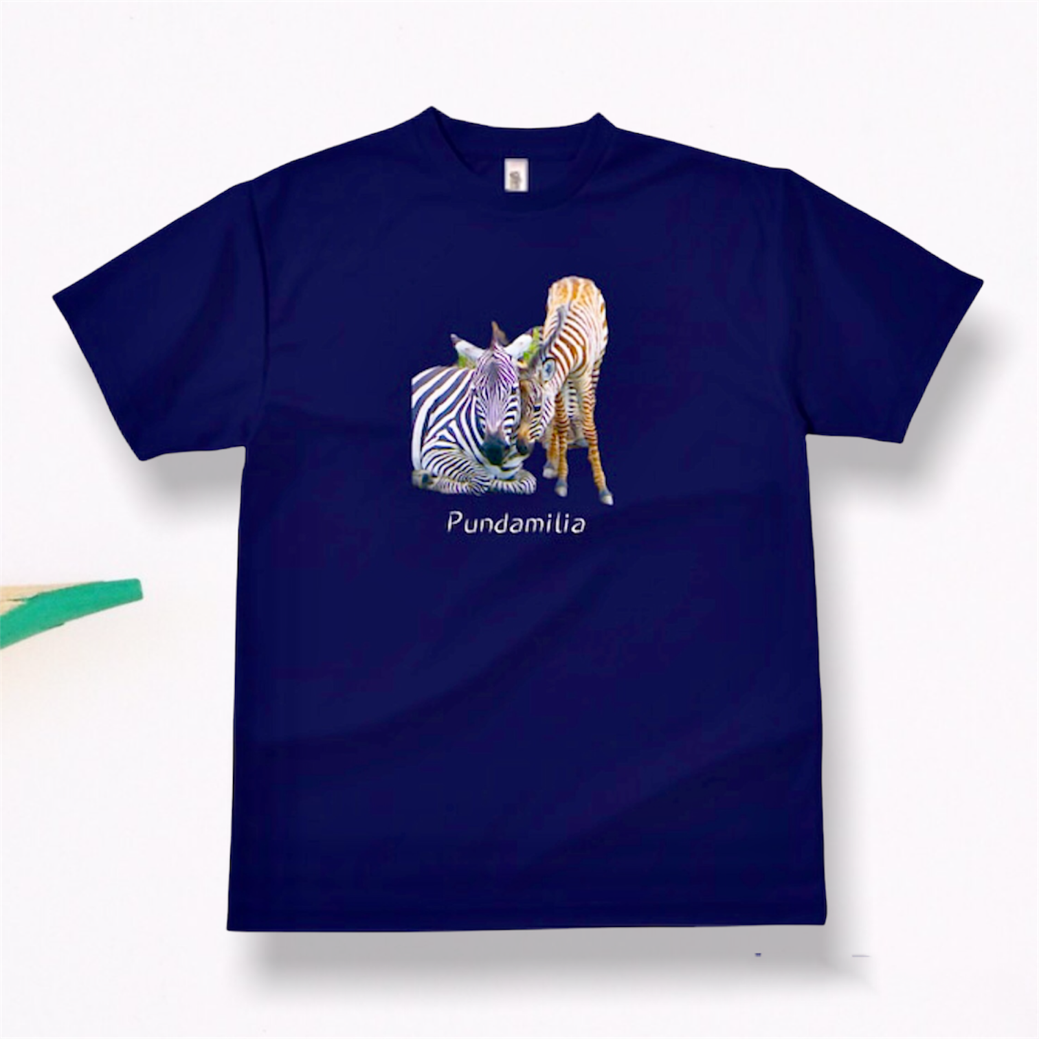 GLIMMER 4.4oz ドライ Tシャツ（レディース）ネイビー シマウマ