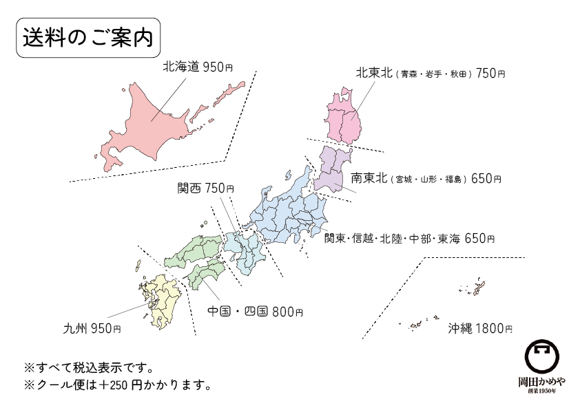 送料改定のお知らせ