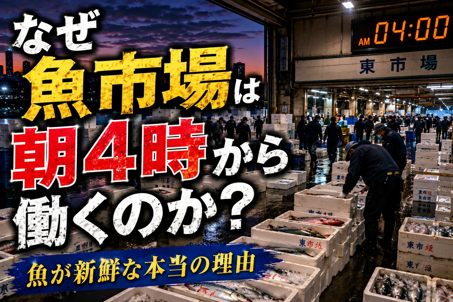 なぜ魚市場では朝4時から働くのか?知られざる市場の一日