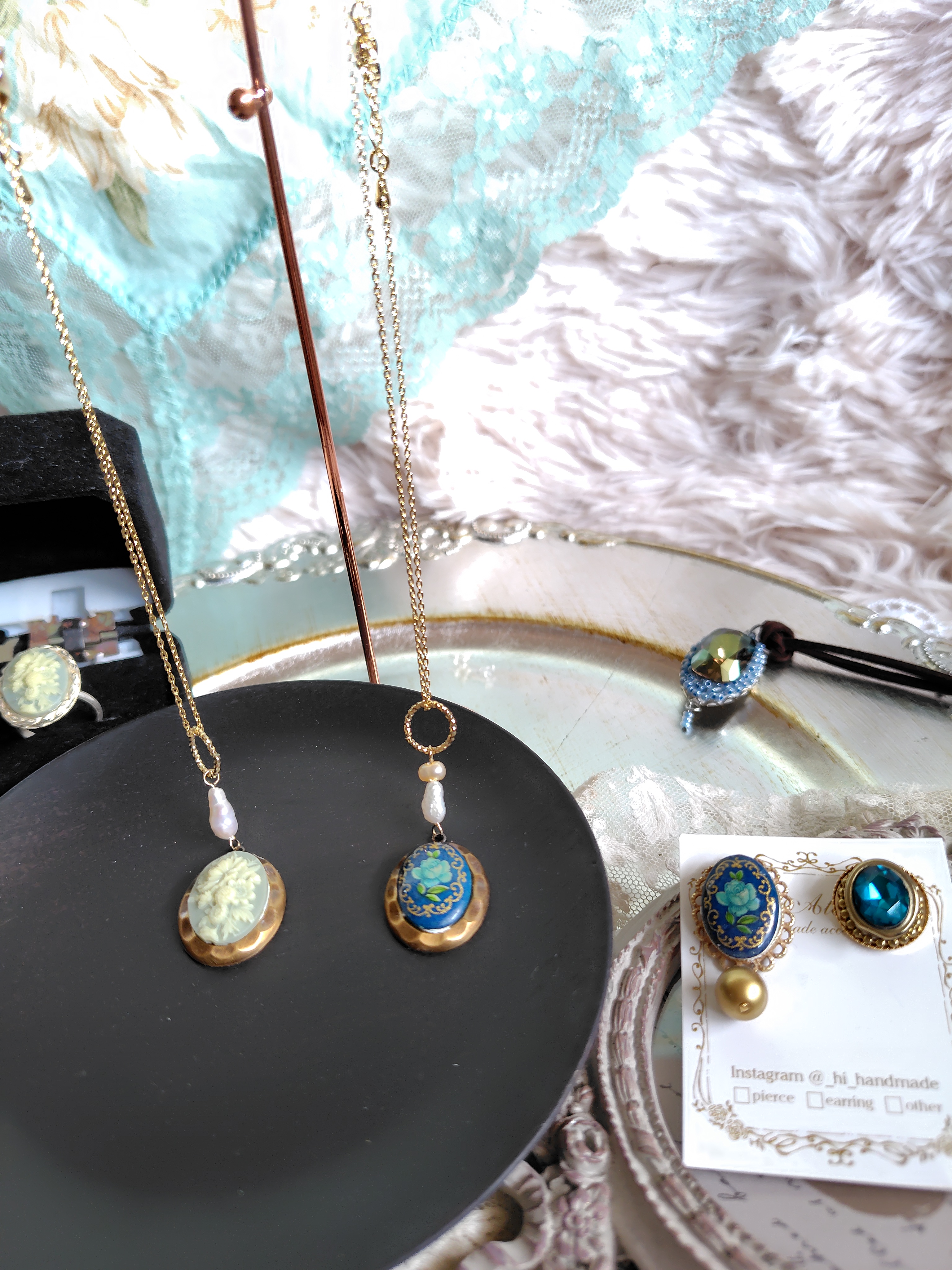 ヴィンテージブルーアクセサリー💙