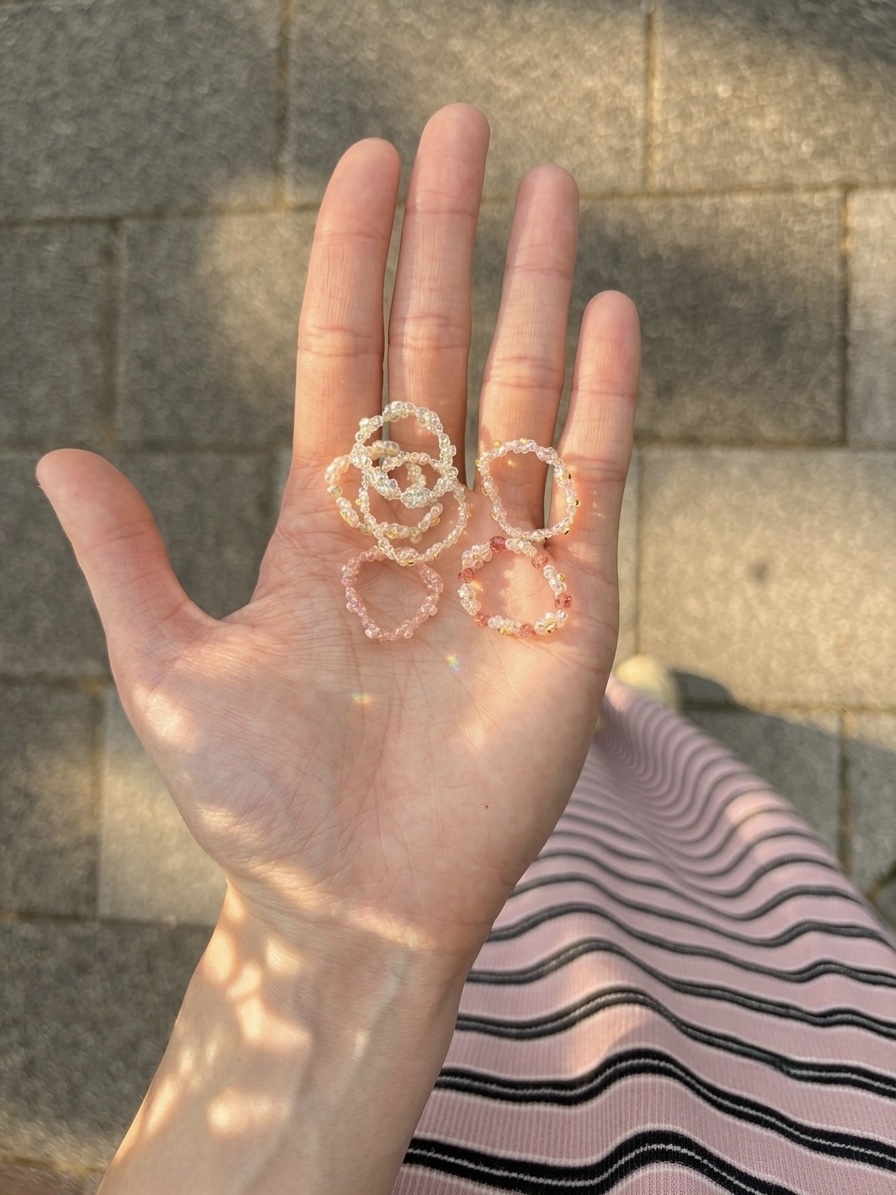 次の新作は…ビーズリング💍♡