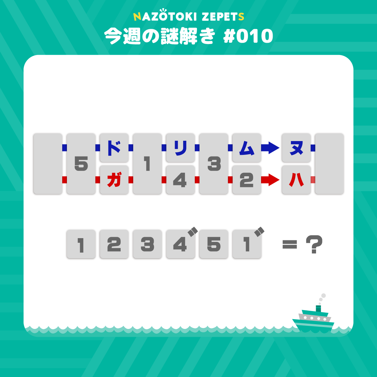 今週の謎解き #010 とその解答（2026年2月23日分）