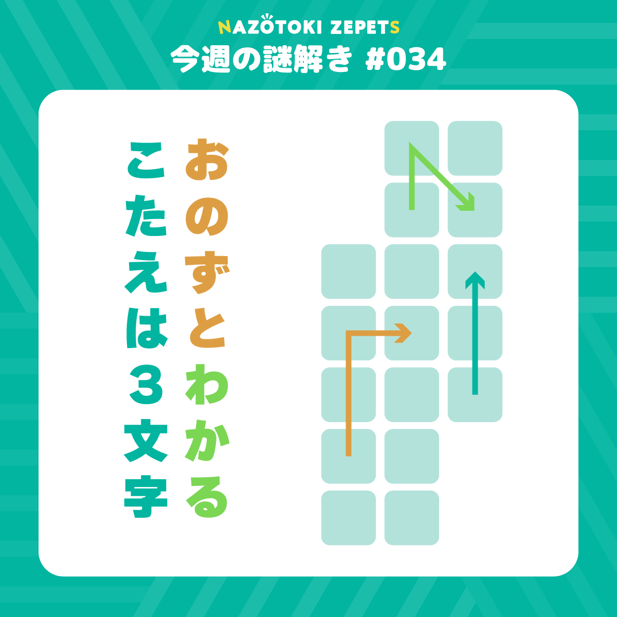今週の謎解き #034 とその解答（2026年7月27日分）