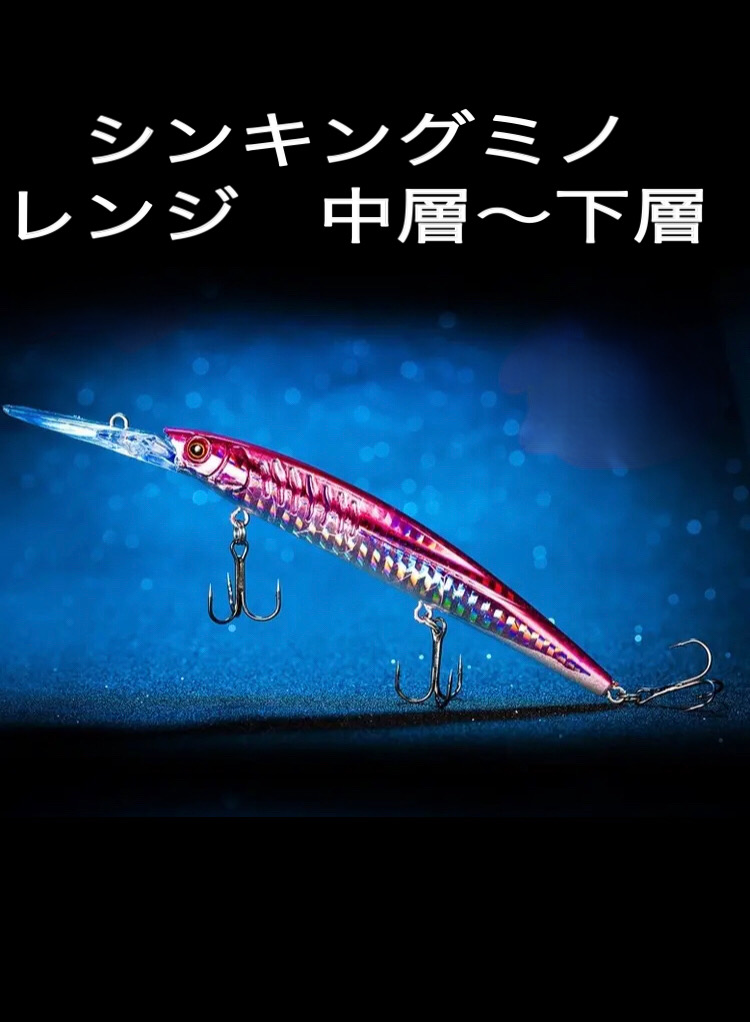 シーバスルアーに欠かせない シンキングミノー特徴 説明 Budget Fishing 送料無料 安い ルアー 釣り針フック スナップ等 その他小物等販売中