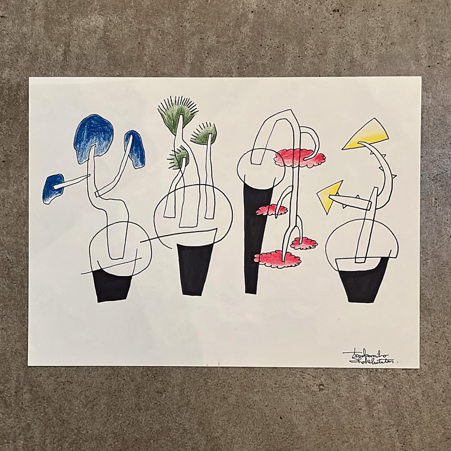 植物のイラスト絵画