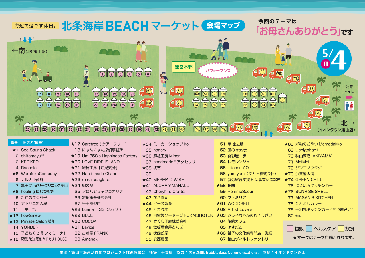 5/4館山市北条海岸ビーチマーケット