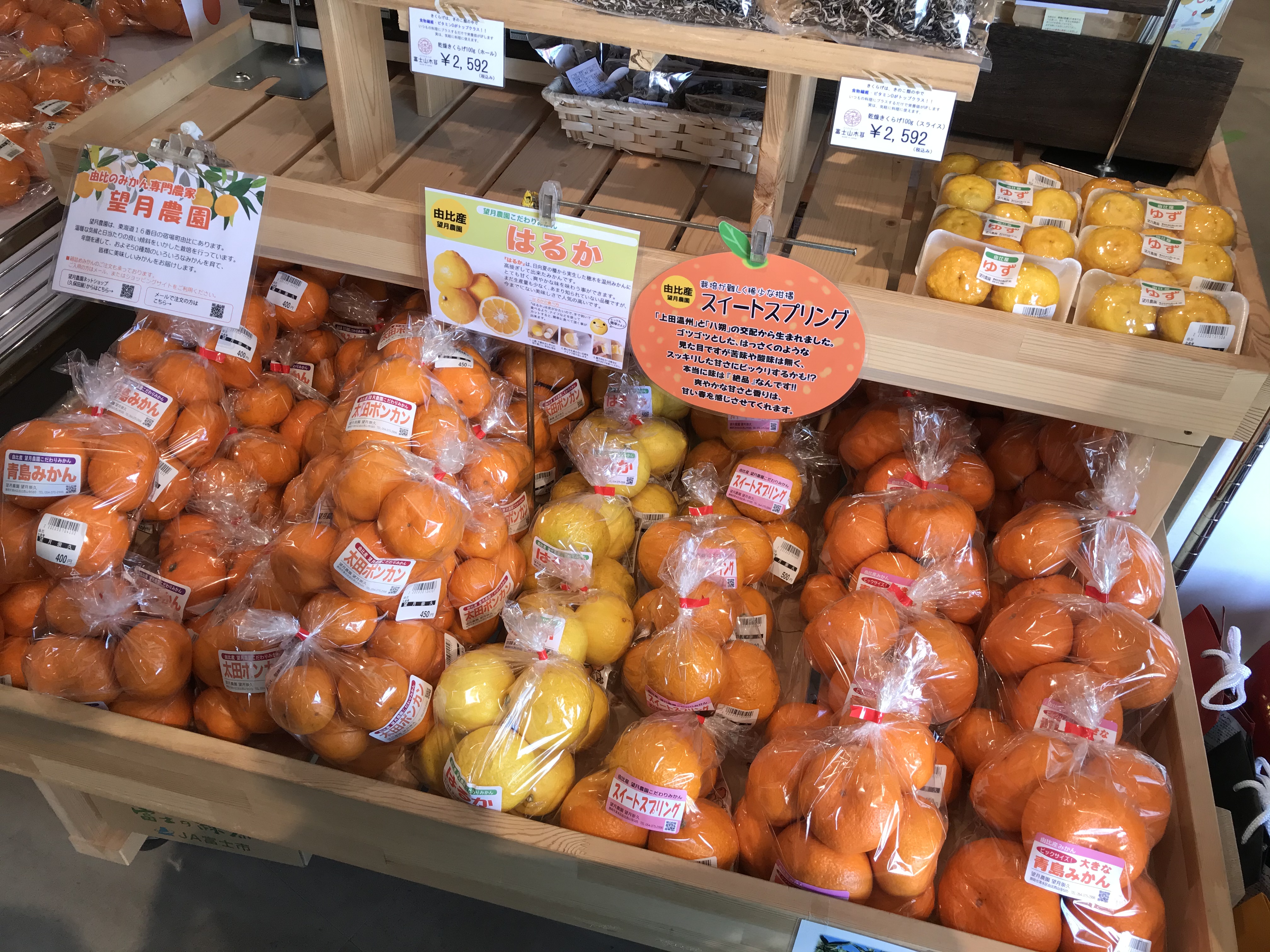 農産物直売所情報:道の駅　富士
