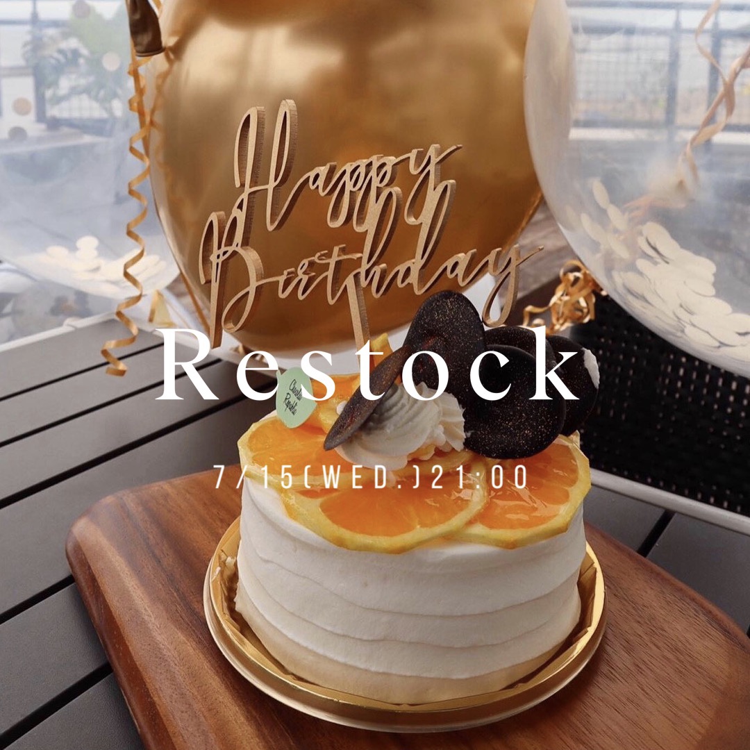 Happy Birthday③ cake topper(gold) 再入荷のお知らせ☆