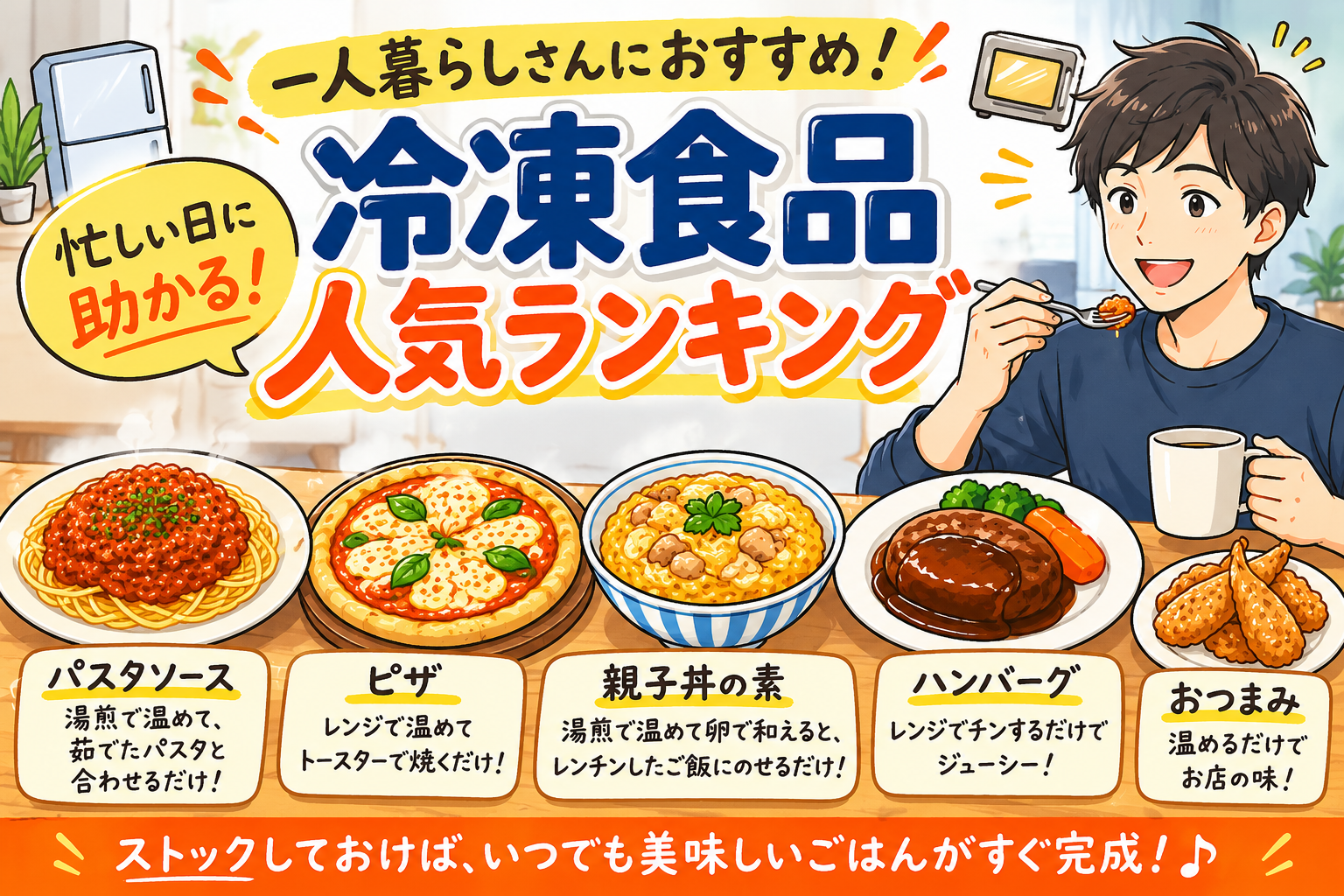 一人暮らしにおすすめ！人気の冷凍食品ランキング｜忙しい日に助かる時短ごはん