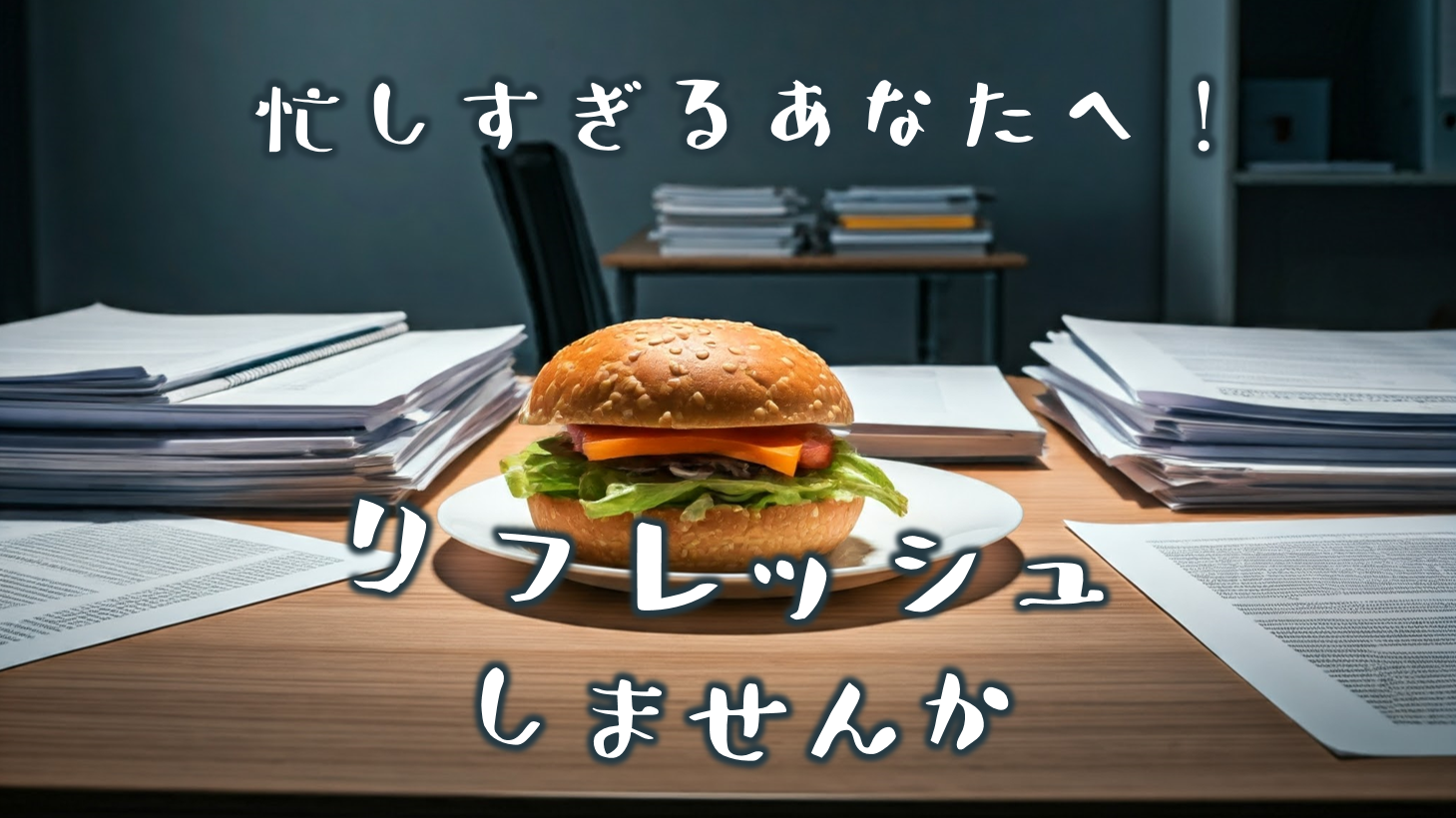 忙しすぎるあなたへ。リフレッシュしませんか？