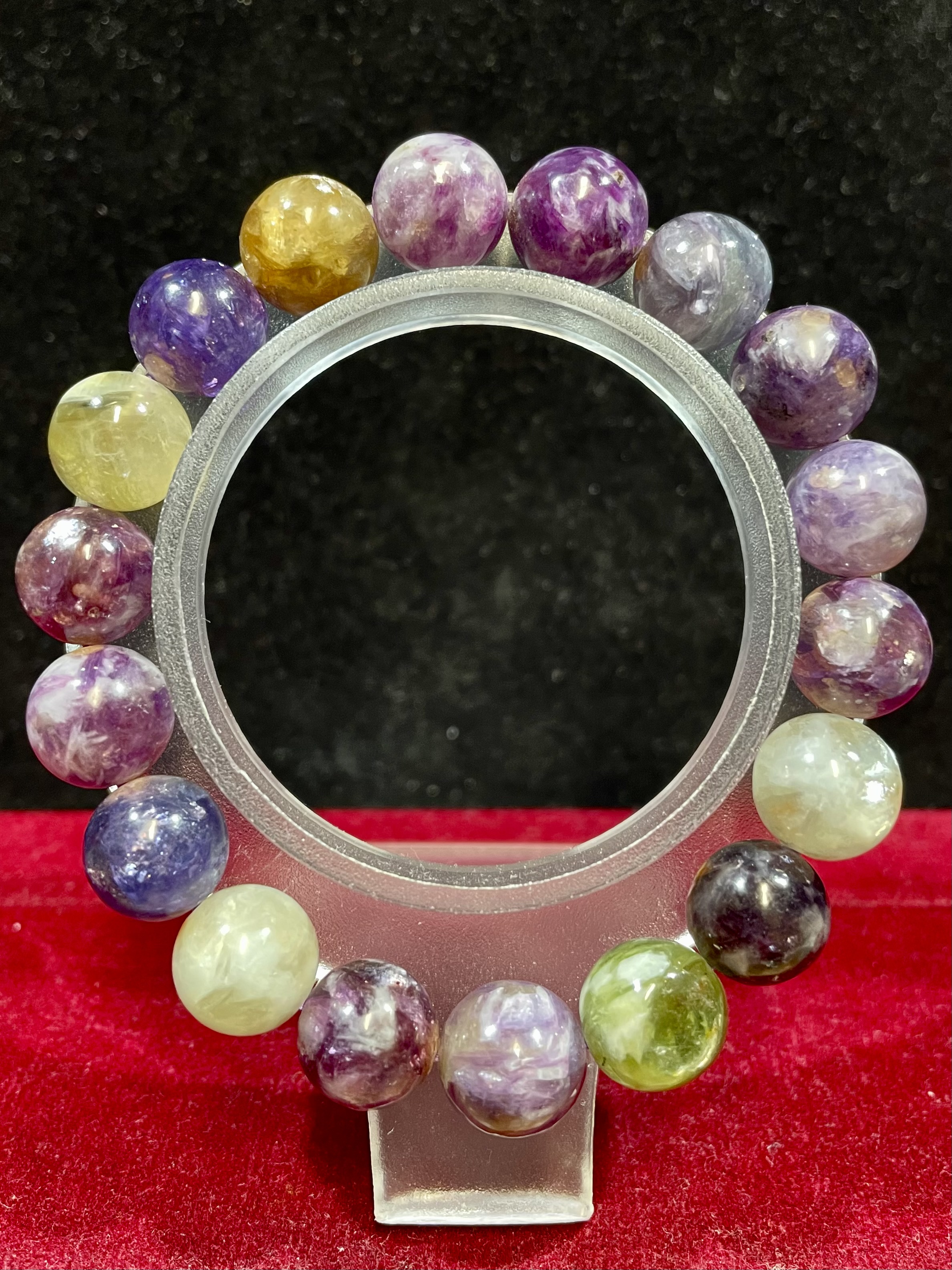 天然マルチカラー「マイカ」ブレスレット