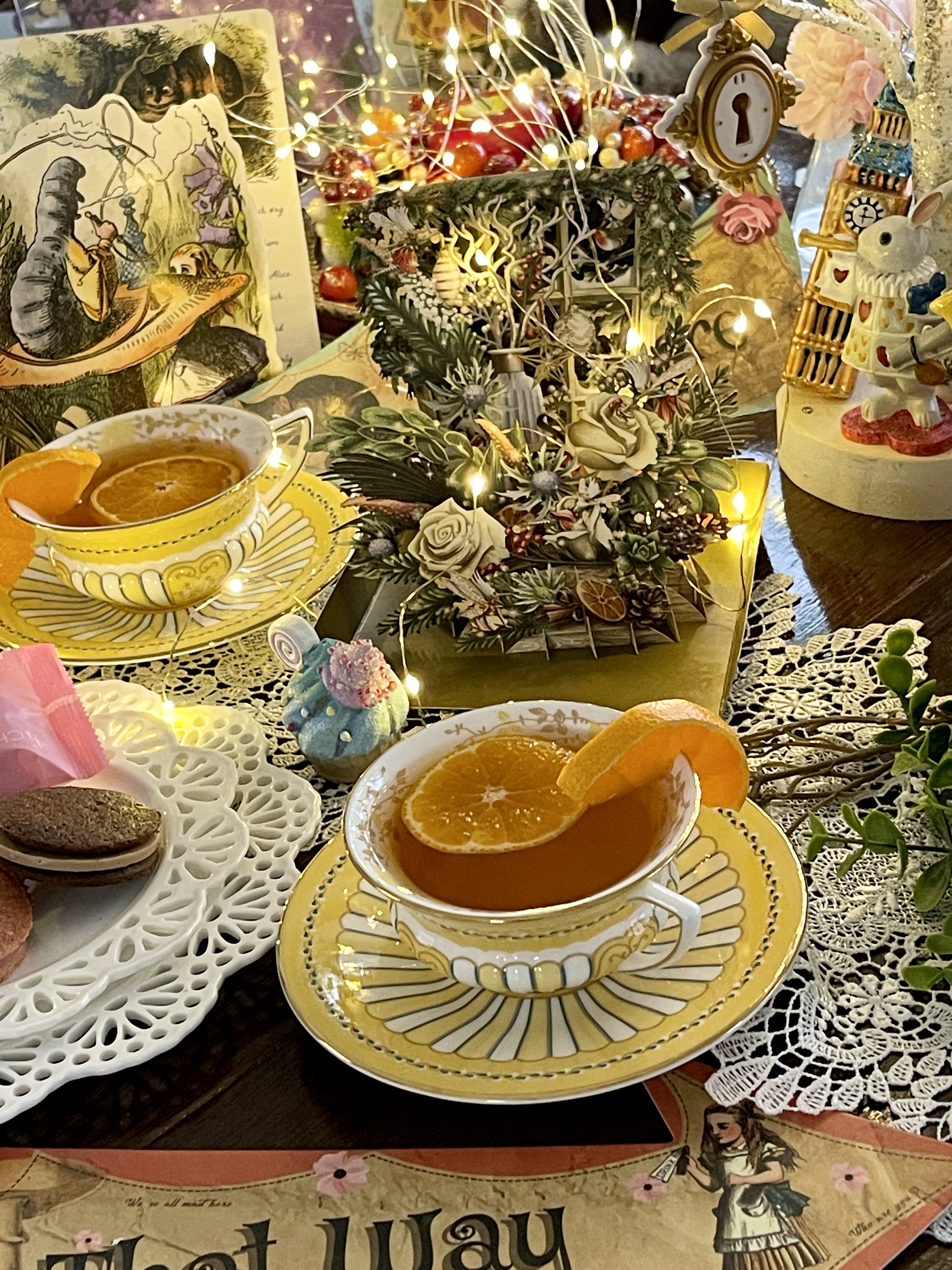 オレンジティーとクリスマスカード