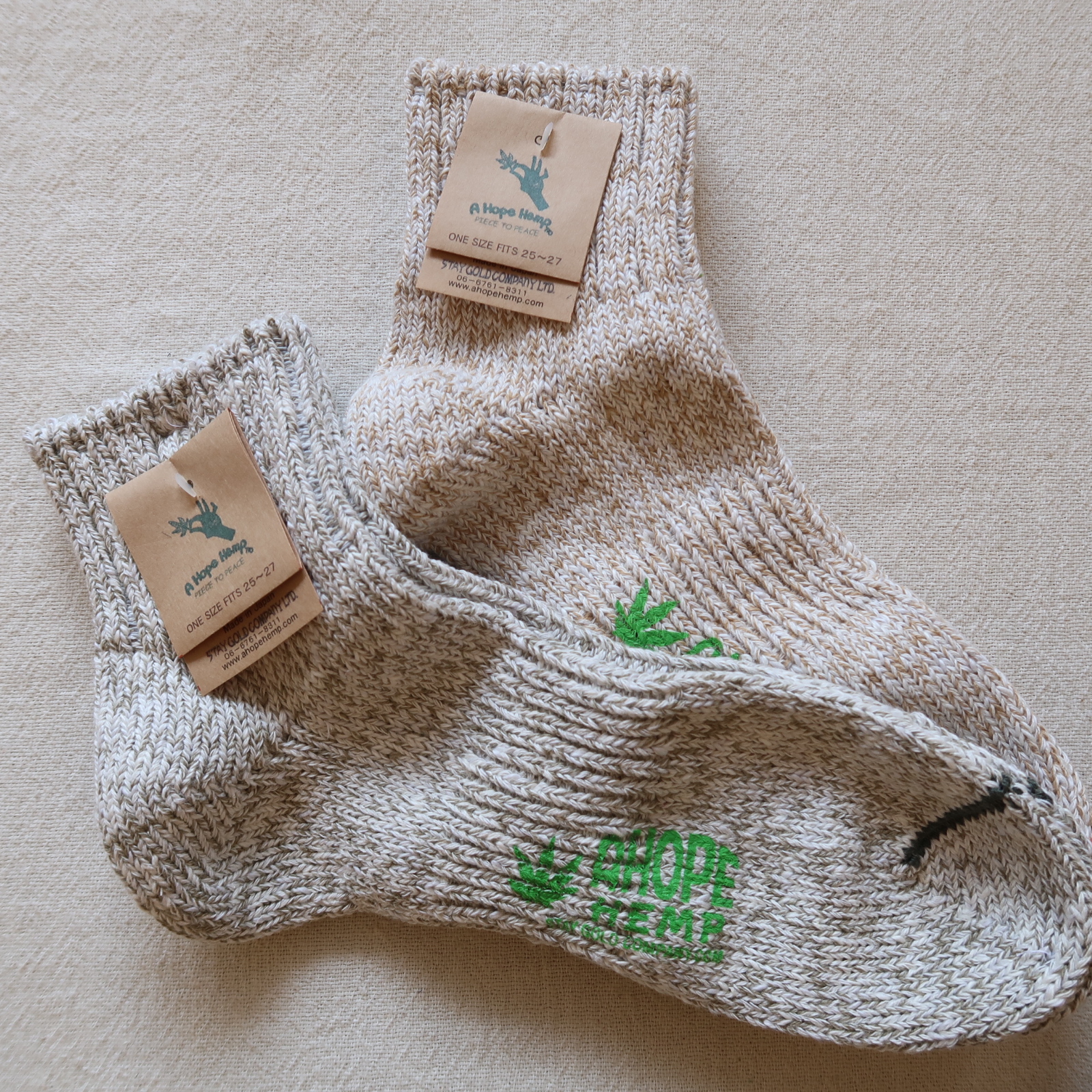 A HOPE HEMP ショート丈ソックス