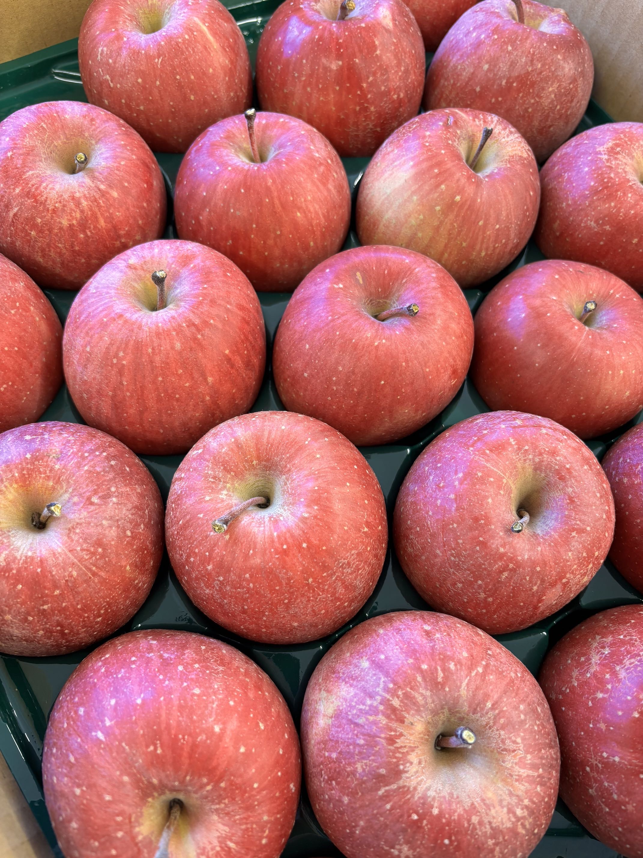 信州工藝夢羅、佐々木さんのりんご入荷