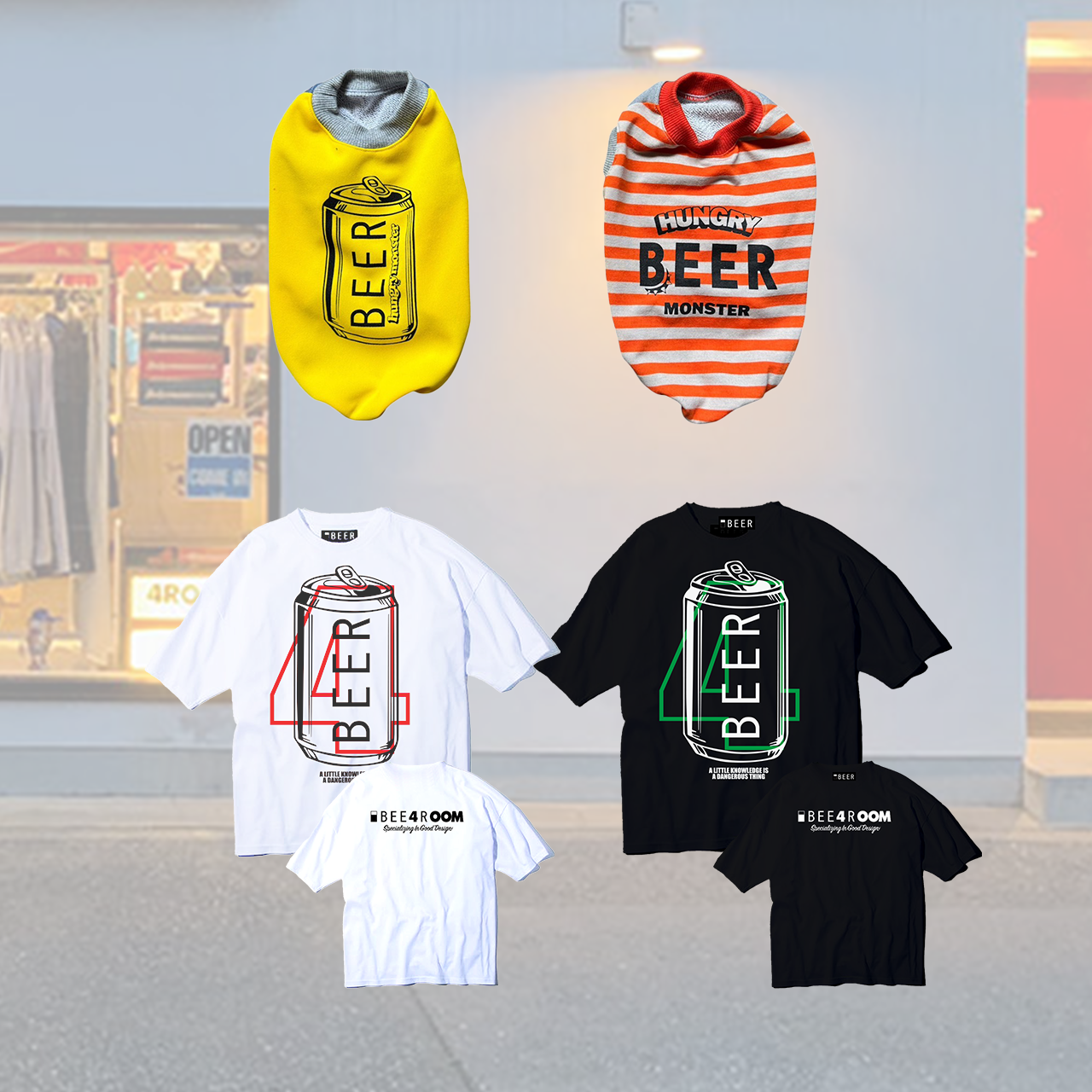 【BEER×4ROOM】Tシャツ＆犬Tシャツ リリース