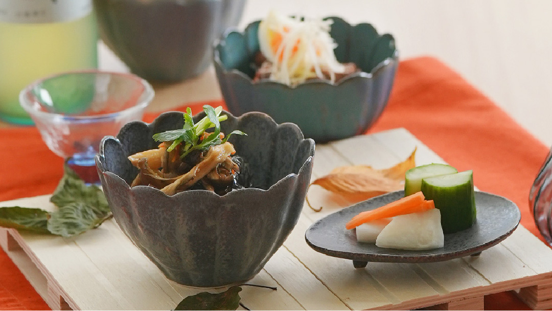 粉引野花BOWL小　