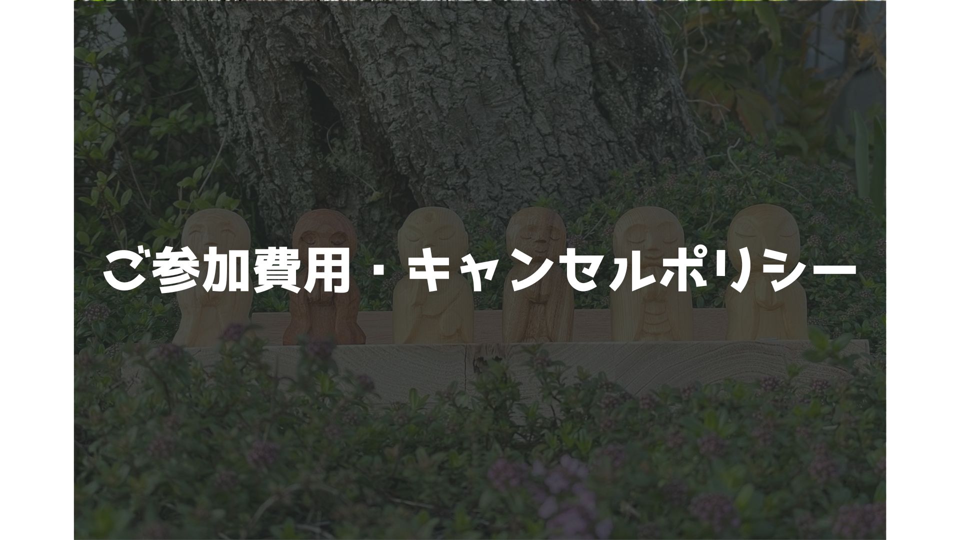 ご参加費用・キャンセルポリシー