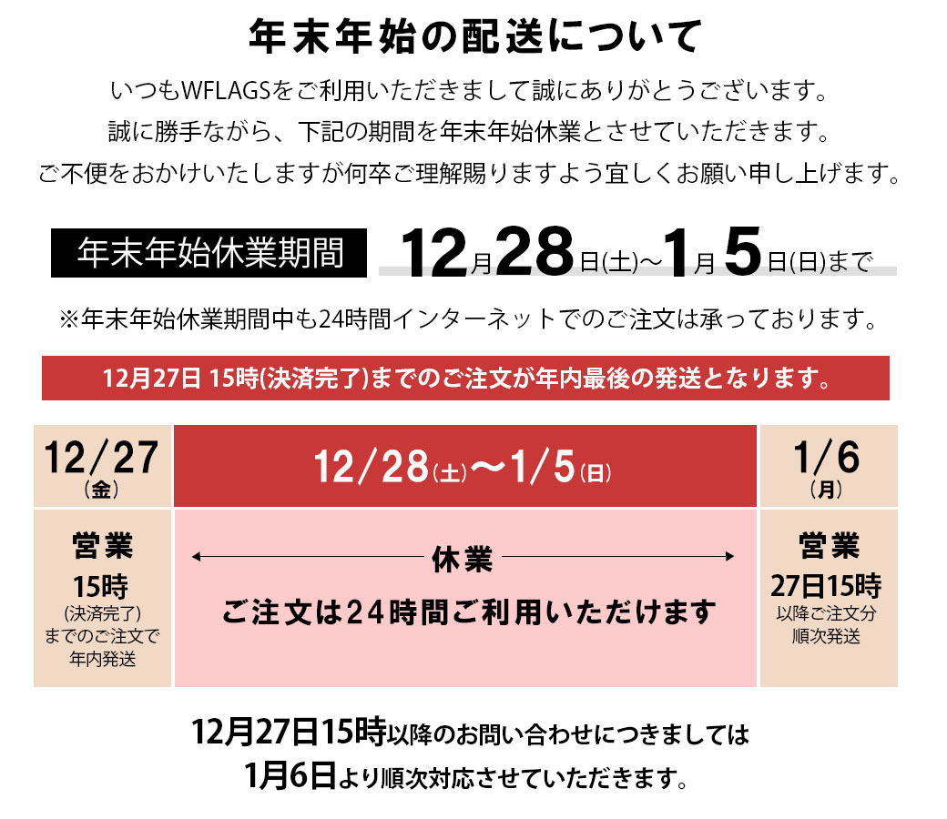 年末年始の配送について