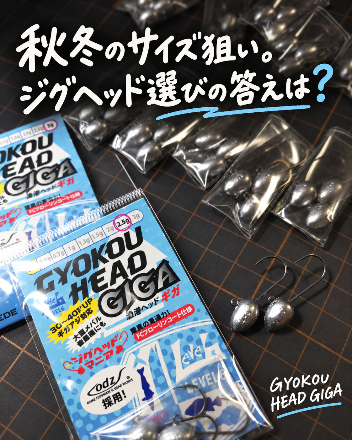 秋冬のサイズ狙いに！大型フックの漁港ヘッドGIGA